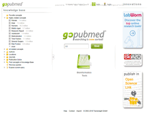 Tablet Screenshot of gopubmed.org